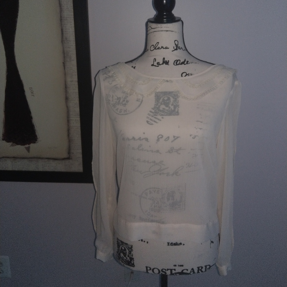 Candie's‎ sheer top, Long sleeve, size M